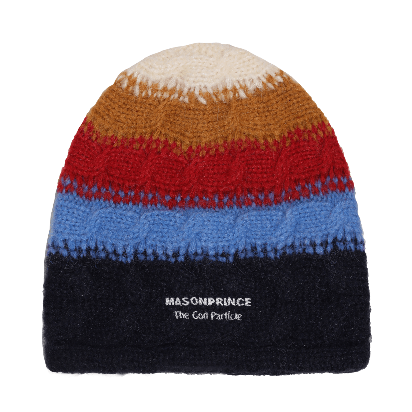 MASONPRINCE Hand-Knit Alpaca Beanie in Multi-Color