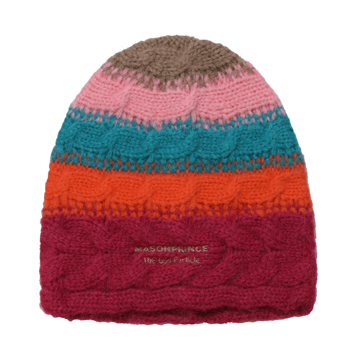 MASONPRINCE Hand-Knit Alpaca Beanie in Multi-Color