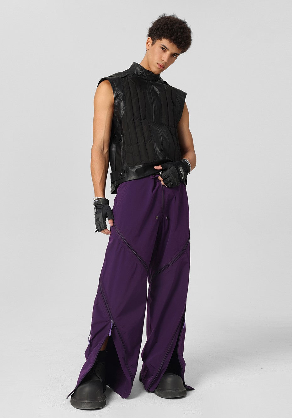 JHYQ Vertical Zip Utility Cargo Pants