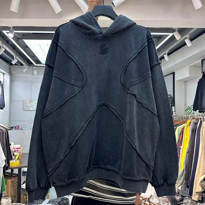 Retro Distressed Deconstructed Forgiveness Hoodie