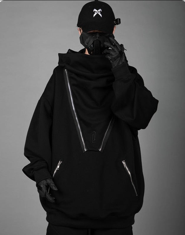 BXB Dark Quad Zip Utility Hoodie