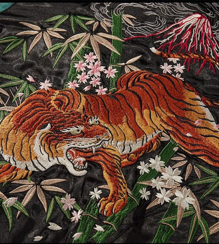 Embroidered Tiger Letterman Jacket