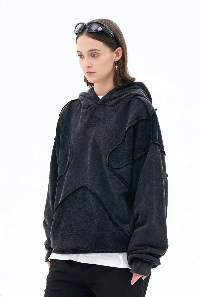 Retro Distressed Deconstructed Forgiveness Hoodie