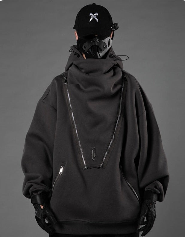 BXB Dark Quad Zip Utility Hoodie