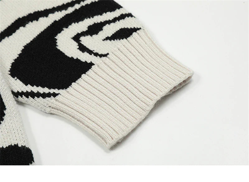 Skeleton-Themed Knit Sweater