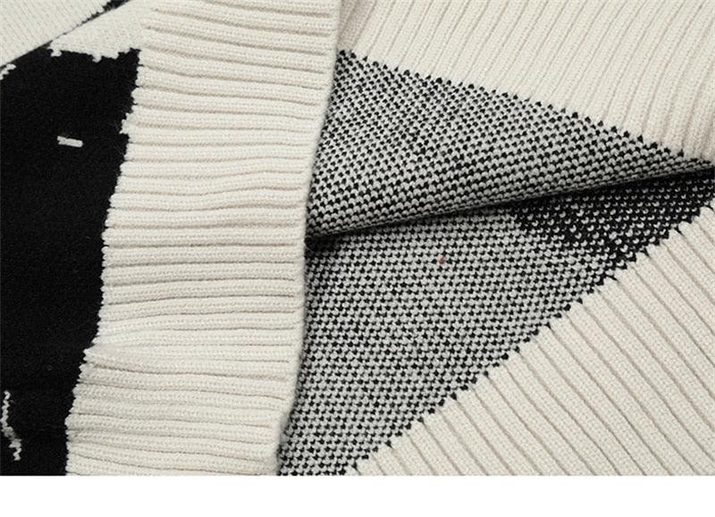 Skeleton-Themed Knit Sweater