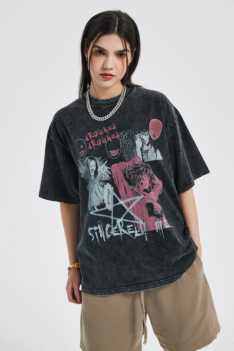 Retro Washed 'Tomie' Oversized T-Shirt