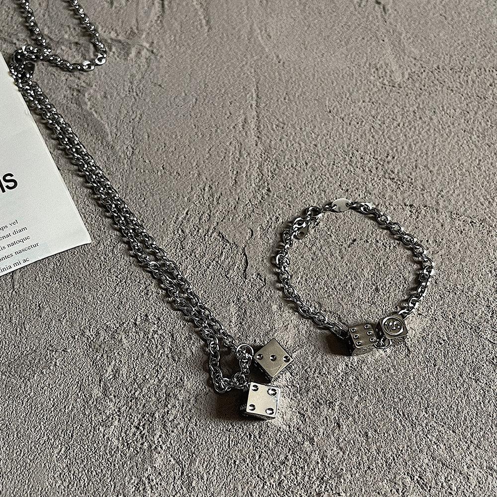SAZ Double Dice Charm Bracelet