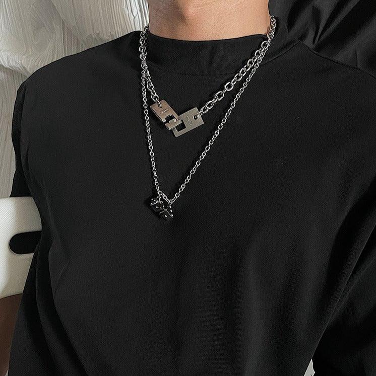 SAZ Double Dice Pendant Necklace