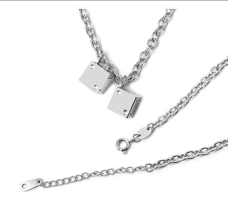 SAZ Double Dice Pendant Necklace