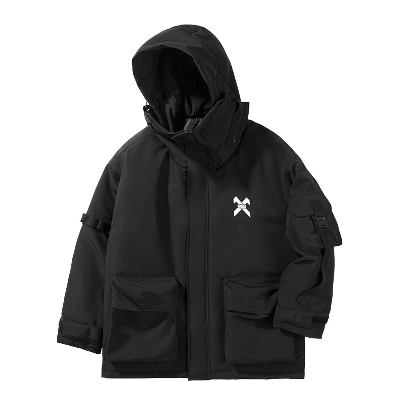 BXB Tactical Dark Parka Jacket