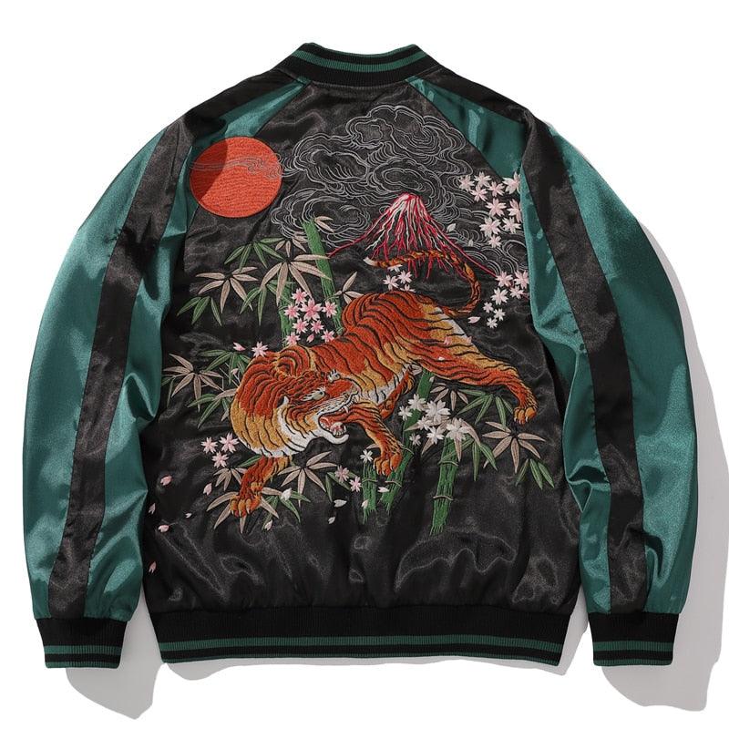 Embroidered Tiger Letterman Jacket