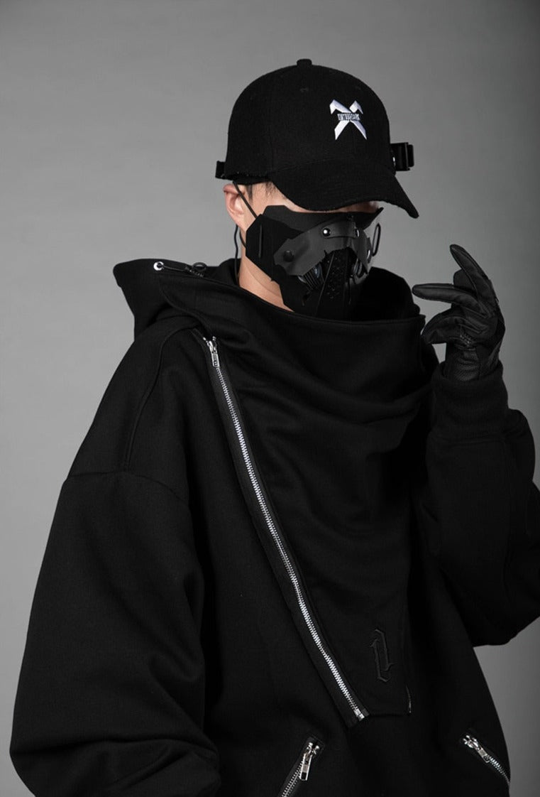 BXB Dark Quad Zip Utility Hoodie