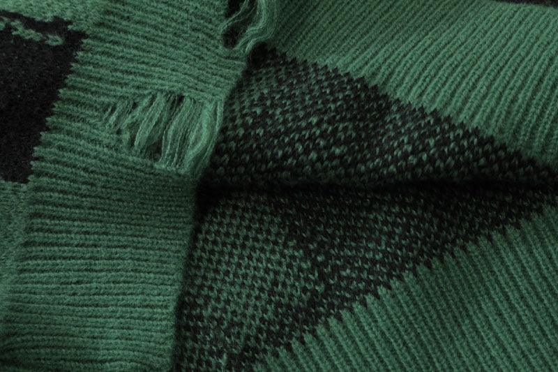 Vintage-Inspired Distressed Knit Sweater