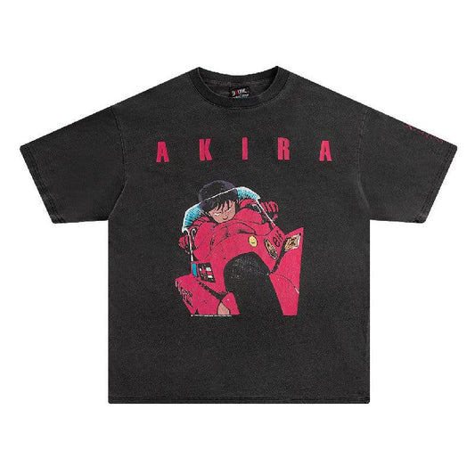 Retro Distressed 'Kaneda' Oversized T-Shirt