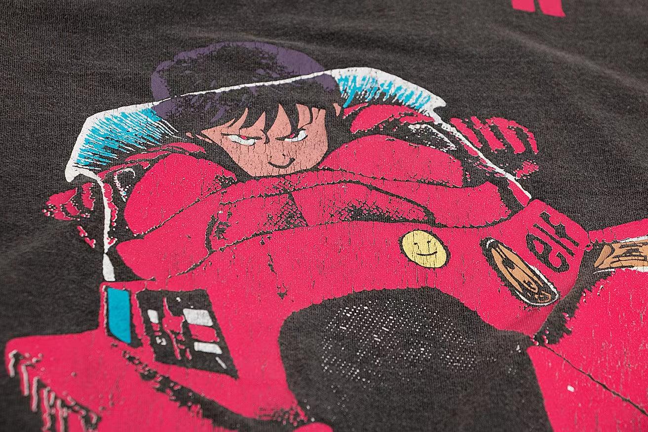 Retro Distressed 'Kaneda' Oversized T-Shirt