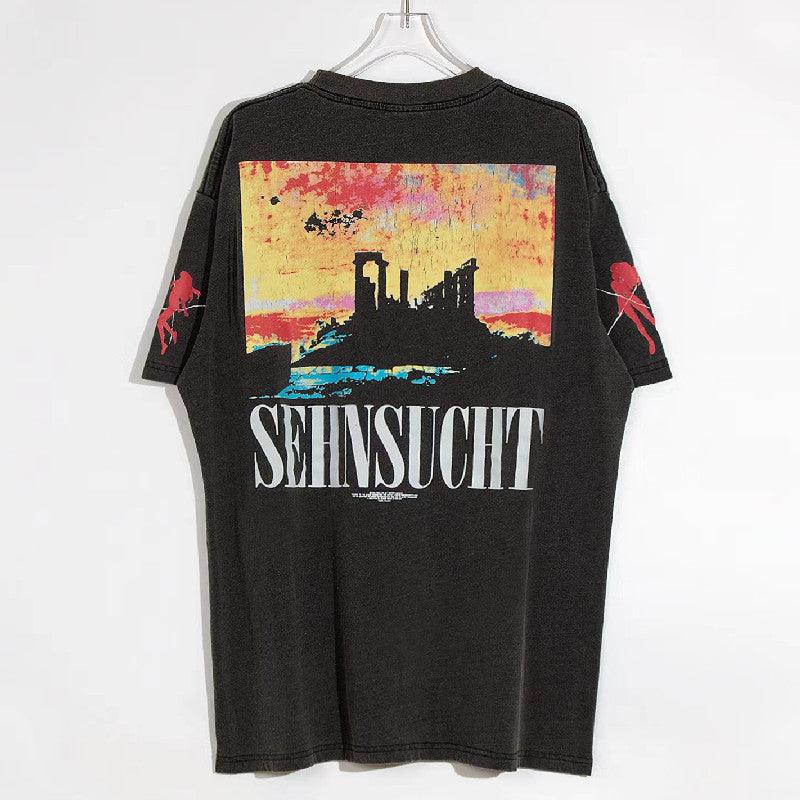 Retro Washed Oversized Tee - 'Asuka Sehnsucht'