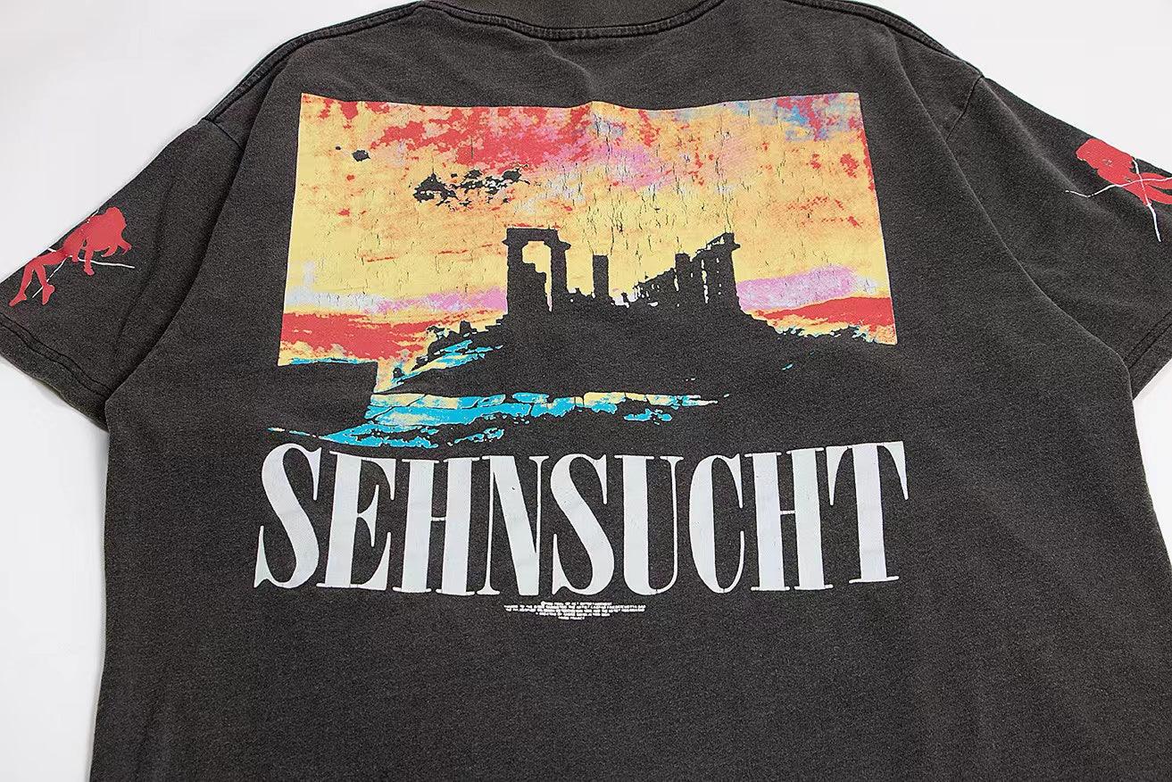 Retro Washed Oversized Tee - 'Asuka Sehnsucht'