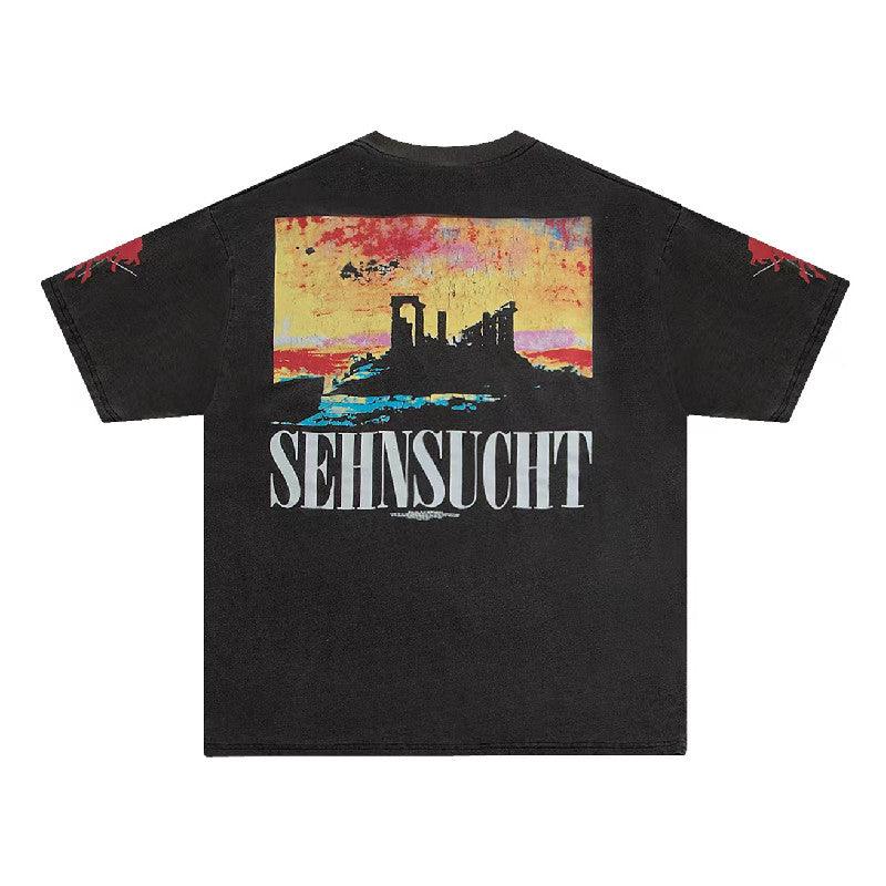 Retro Washed Oversized Tee - 'Asuka Sehnsucht'