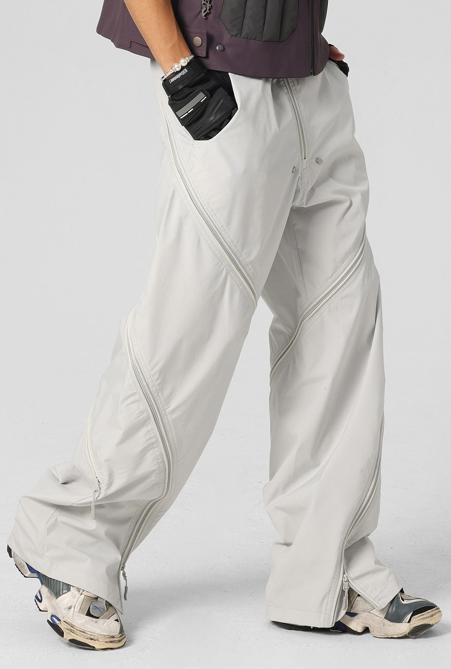 JHYQ Vertical Zip Utility Cargo Pants