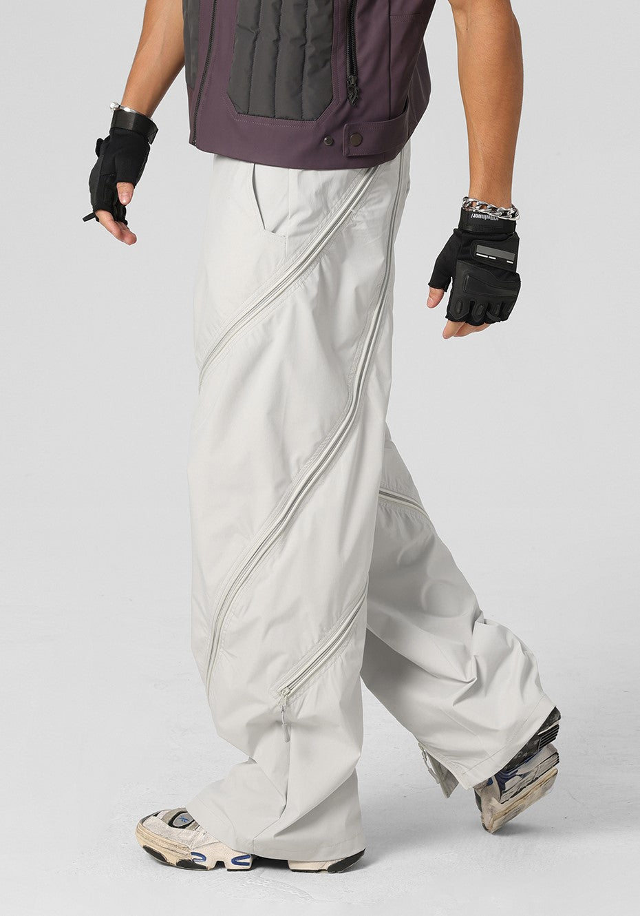 JHYQ Vertical Zip Utility Cargo Pants