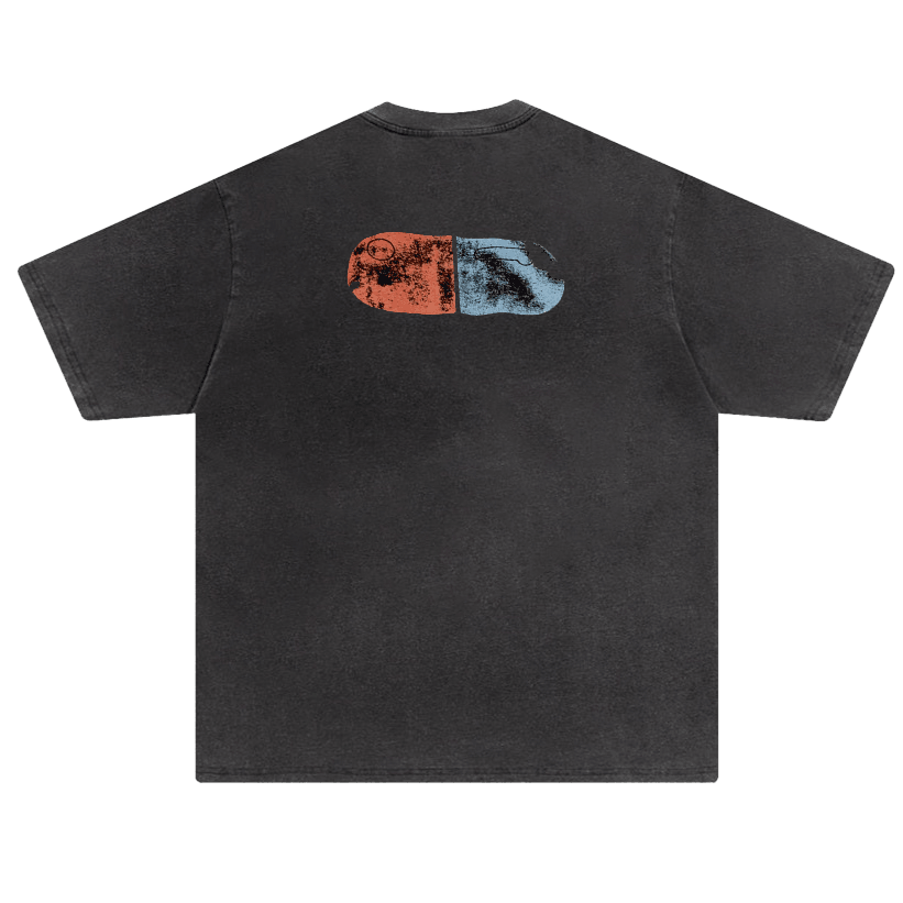 Retro Distressed Oversized Motorcycle Tee