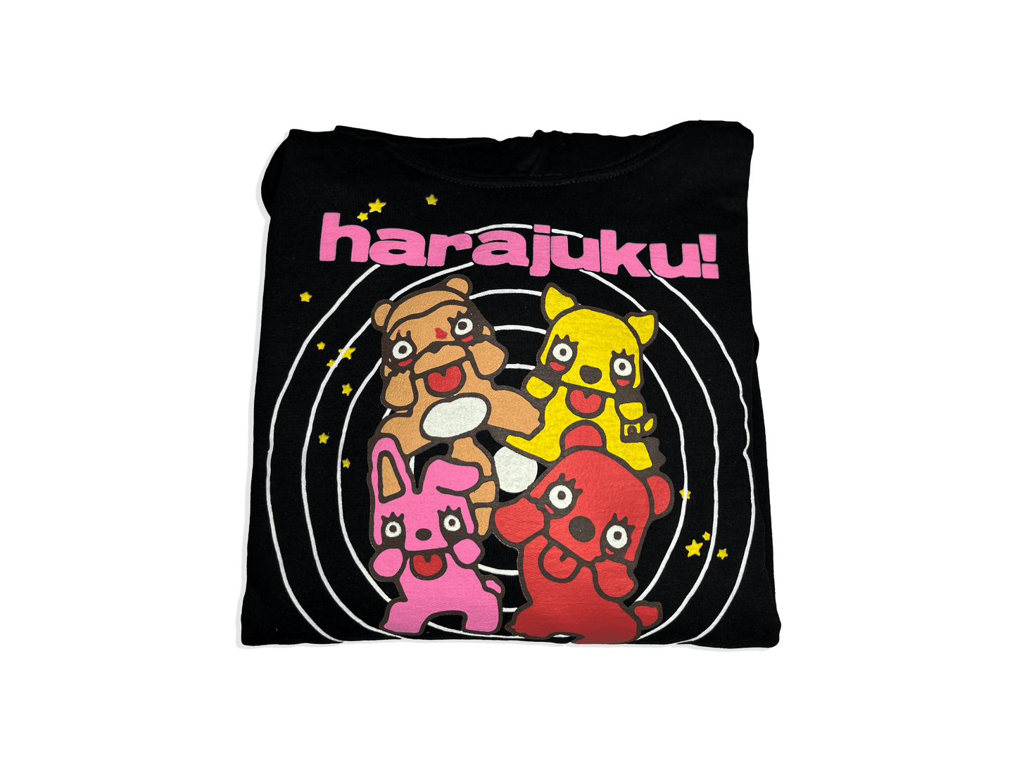 Kawaii-Inspired Black 'Friends' Hoodie