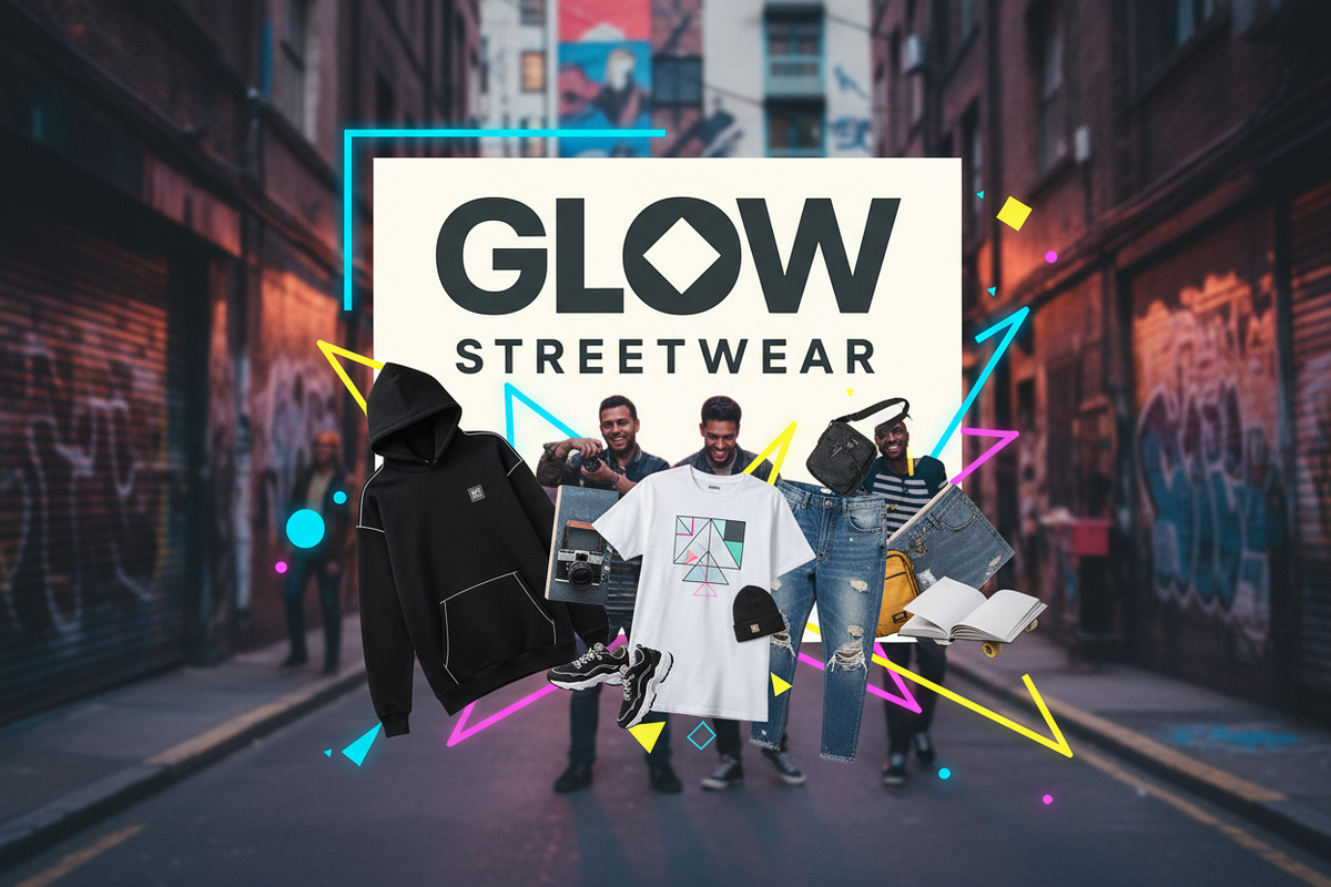 Glow Streetwear About Us with Logo