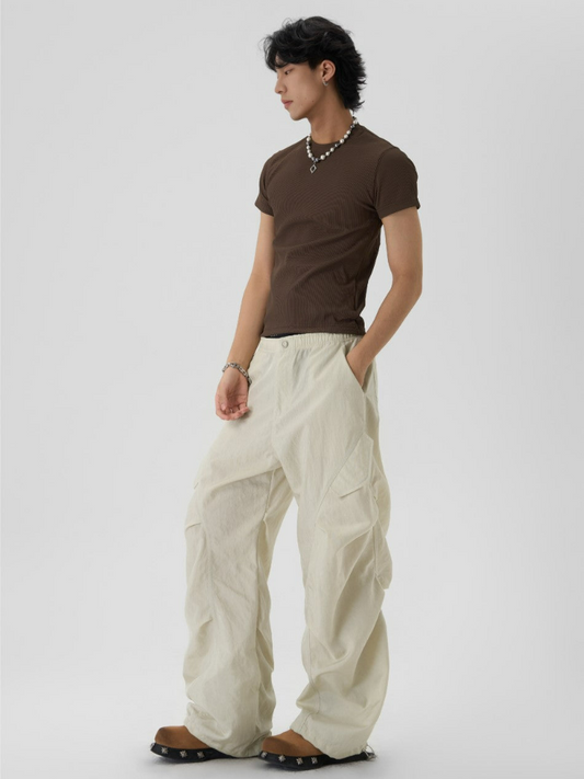 JHYQ Pleated Cargo Trousers