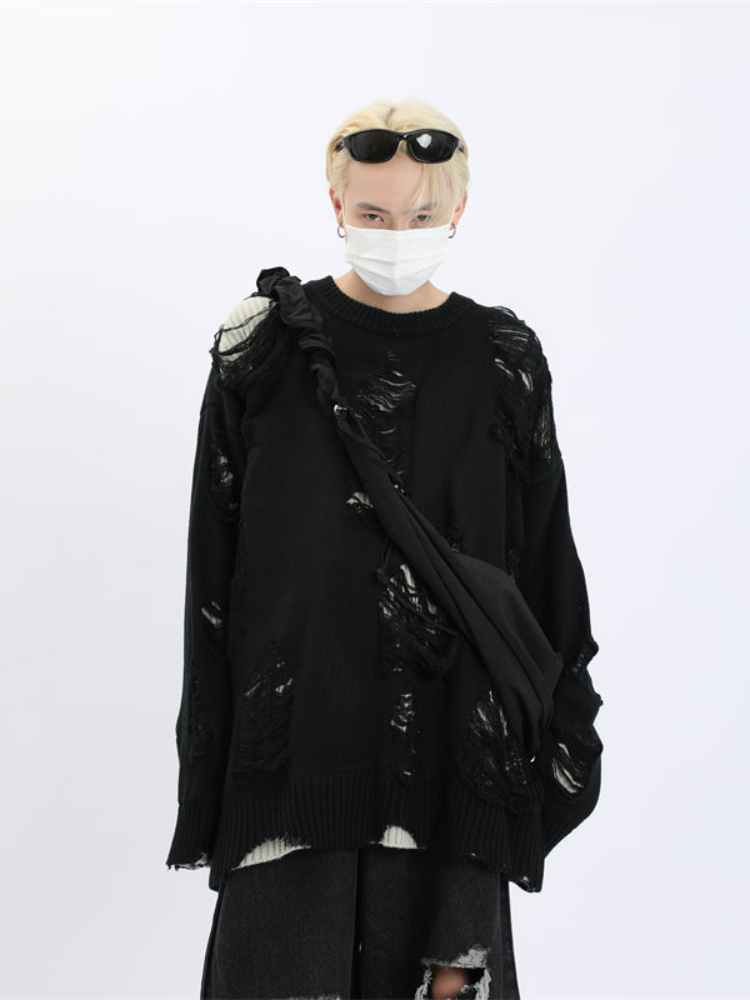 MaxDstr Distressed Grunge Sweater