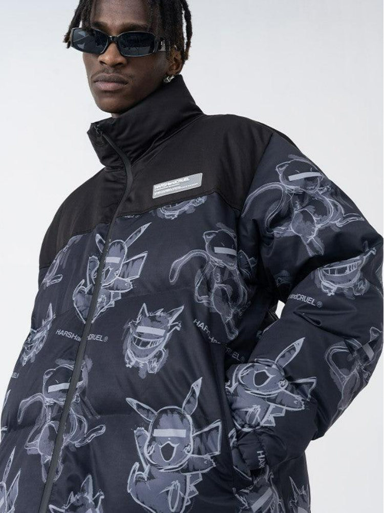 Harsh & Cruel Blinded Monsters Puffer Jacket