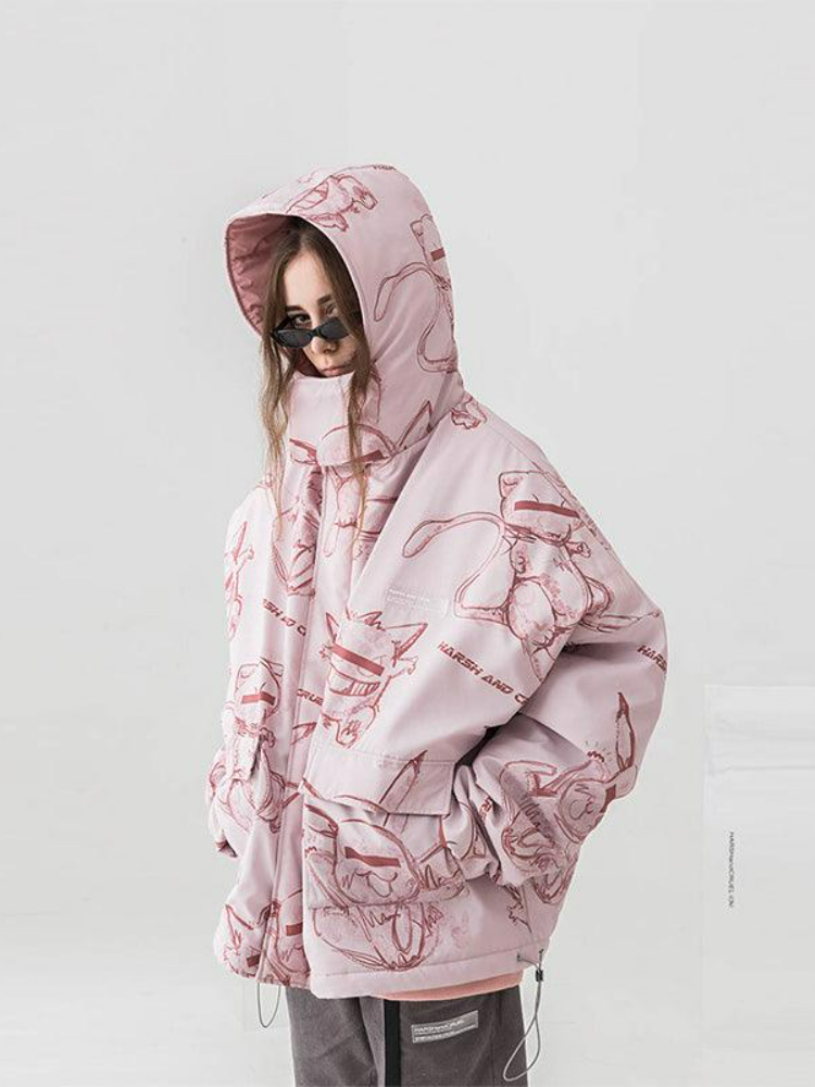 Harsh & Cruel Blinded Monsters Parka Coat