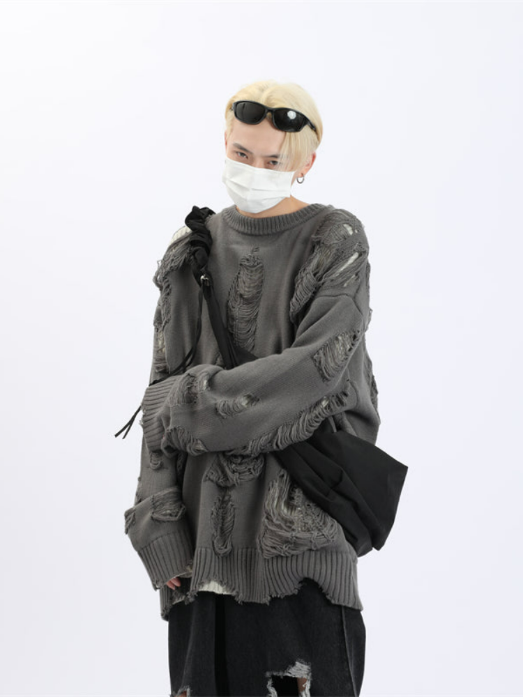 MaxDstr Distressed Grunge Sweater