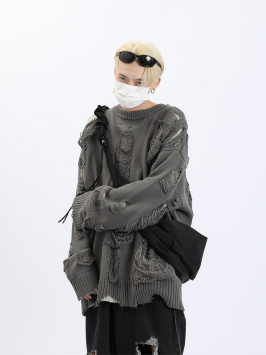 MaxDstr Distressed Grunge Sweater