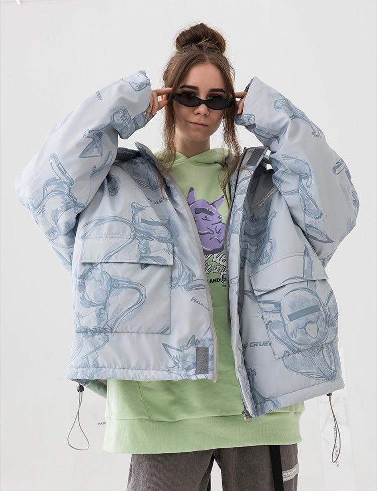 Harsh & Cruel Blinded Monsters Parka Coat