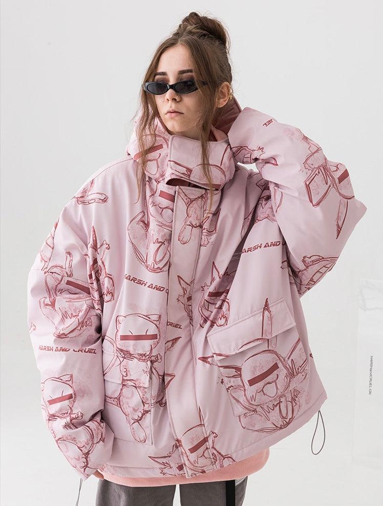 Harsh & Cruel Blinded Monsters Parka Coat