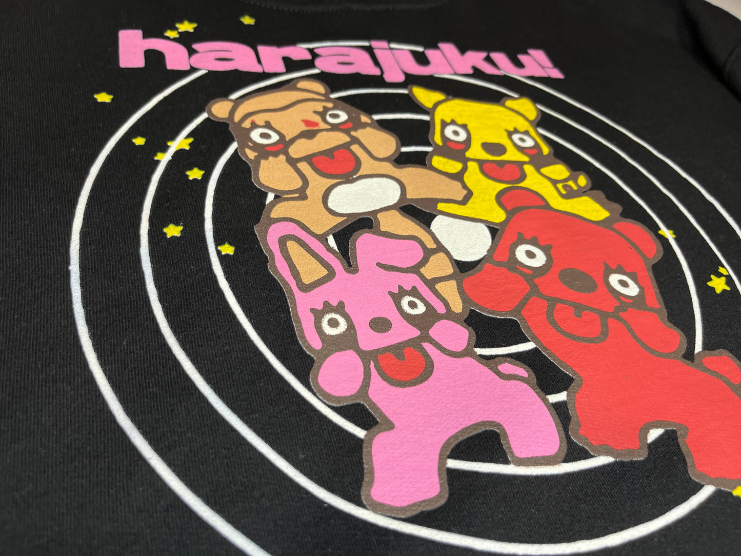 Kawaii-Inspired Black 'Friends' Hoodie