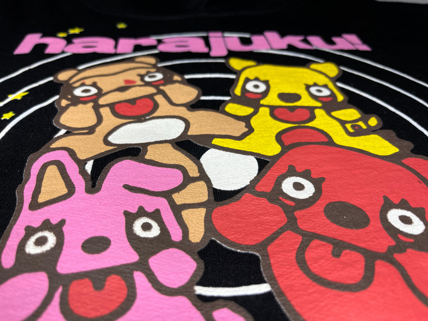 Kawaii-Inspired Black 'Friends' Hoodie